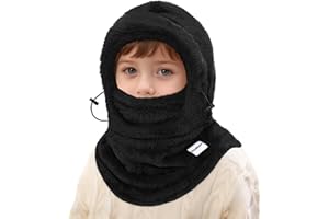 GOXRUNX Kids Balaclava Ski Mask Windproof Hooded Face Mask Thermal Fleece Winter Hat for Boys Girls