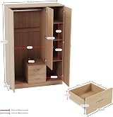 Vida Designs Riano 3 Door Mirrored Wardrobe with Shelf & Hanging Rail view 2