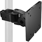 VIVO Black Pole Bracket Monitor Mount, Up to 49" Ultrawides, MOUNT-POLE49U | Universal Heavy Duty Steel Design, Full Motion VESA Ultra Wide Mount, Fits 1.4" Pole Diameter, Holds 44 lbs