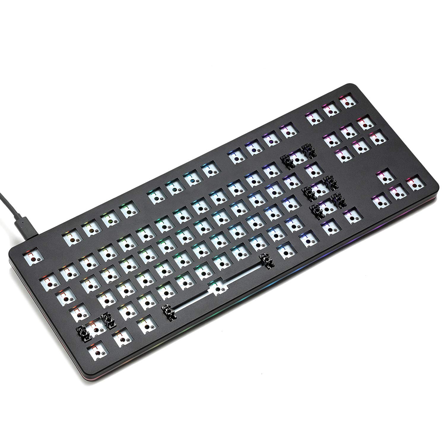 DROP CTRL Mechanical Keyboard — Tenkeyless TKL (87 Key) Gaming Keyboard, Hot-Swap Switches, Programmable Macros, RGB LED Backlighting, USB-C, Doubleshot PBT, Aluminum Frame (Barebones, Black)