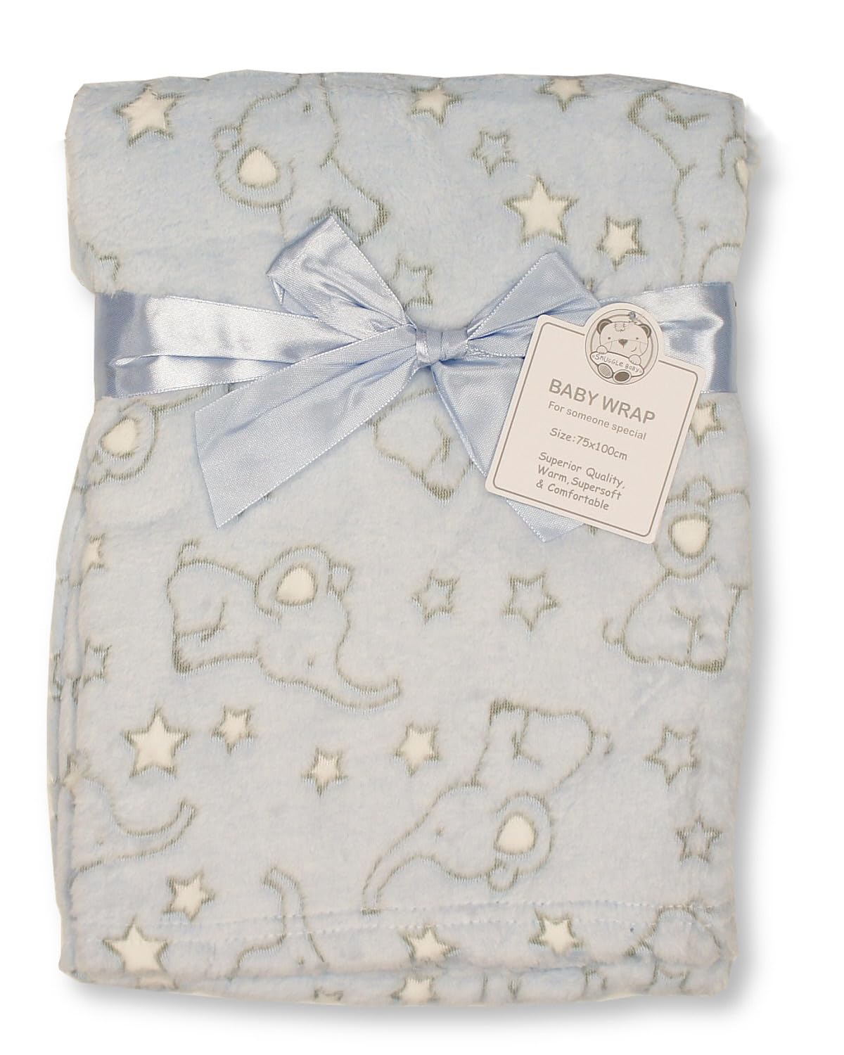 Baby Wrap Blanket - Elephant and Stars (Sky)