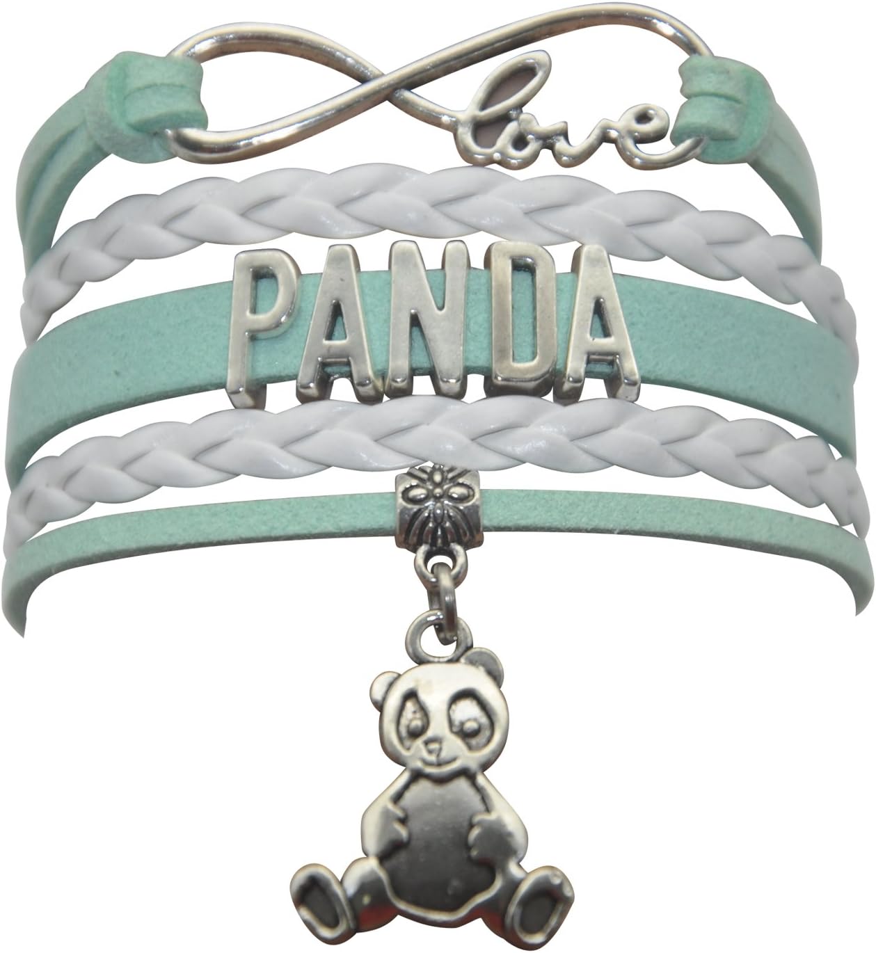 HHHbeauty Infinity Panda Bracelet Bear Friendship Cute Panda Charm Bracelet for Girls,Women,Men,Boys