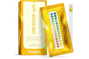 DIAGNOX HEALTH DIAGNOX pH Test Strips for Urine & Saliva - Clinical Grade pH Test Strips (4.5 to 9.0) with Longer Shelf Life [100 Tests] - Quick and Easy to Use