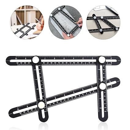 Precise Ruler Alloy Multi Angle Measuring Template Tool Diy Multi