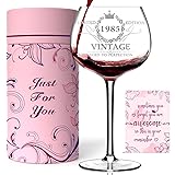 40TH Birthday Gifts for Her, Vintage 1985 40th Wine