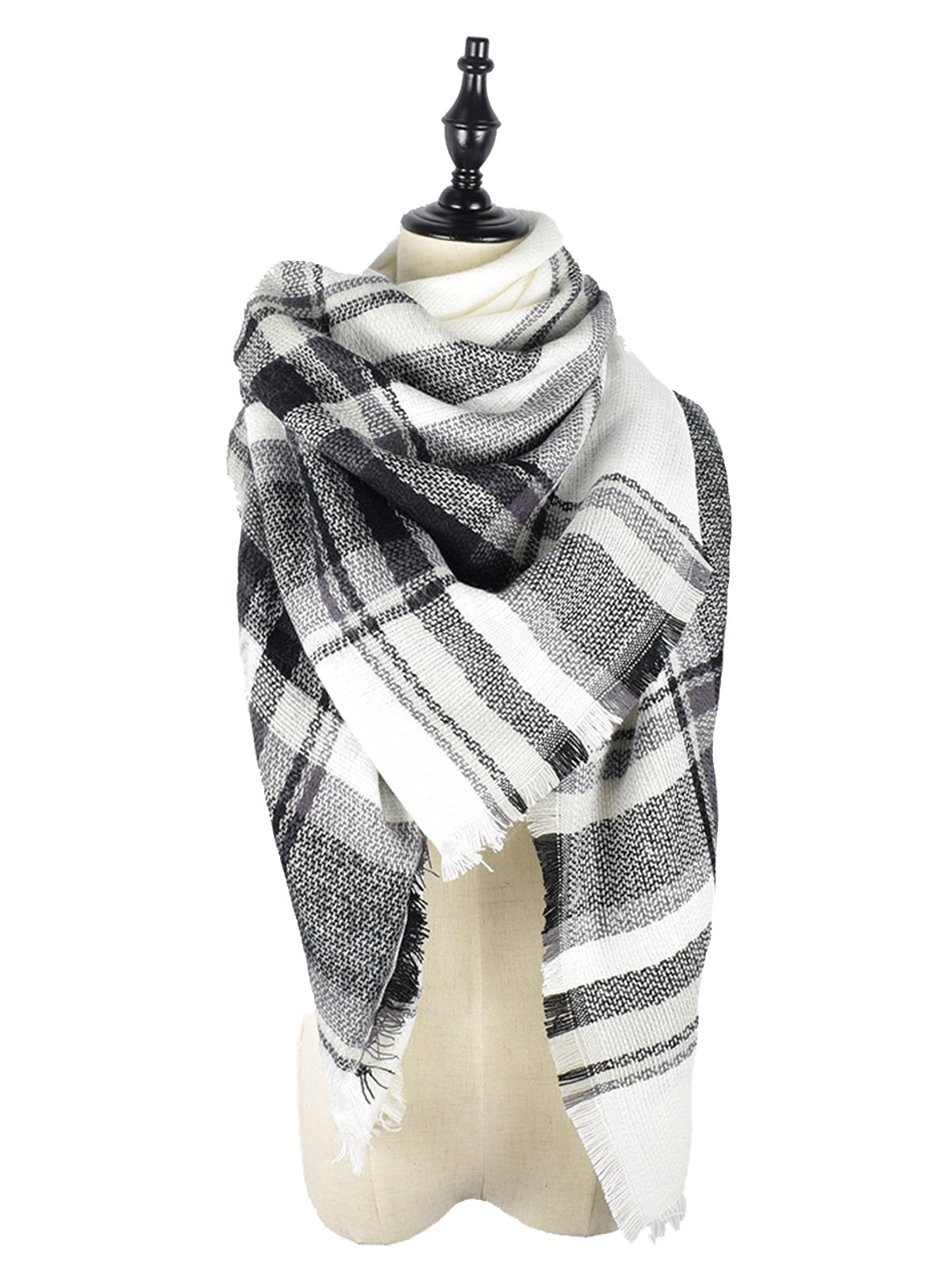 Zando Soft Warm Tartan Plaid Scarf Shawl Cape Blanket Scarves Fashion Wrap Zando Soft Warm Tartan Plaid Scarf Shawl Cape Blanket Scarves Fashion Wrap