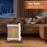 PureMate 2500W Oil Filled Radiator 11 Fin Tall Electric Heater 3 Heat Settings view 7