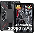 HOTWAV R9 Pro 2025 Rugged Tablet Android 14-2K 11 Inch 20080mAh Waterproof Tablet, 20GB+256GB/2TB SD Outdoor Tablets, 64MP+16MP Camera IP68&IP69K/Dual SIM 4G/WiFi 5/Face ID, GPS/OTG/Camping Lanten