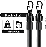 Vivo Technologies 2.4M Telescopic Washing Line Prop Pole Heavy Duty Black view 2
