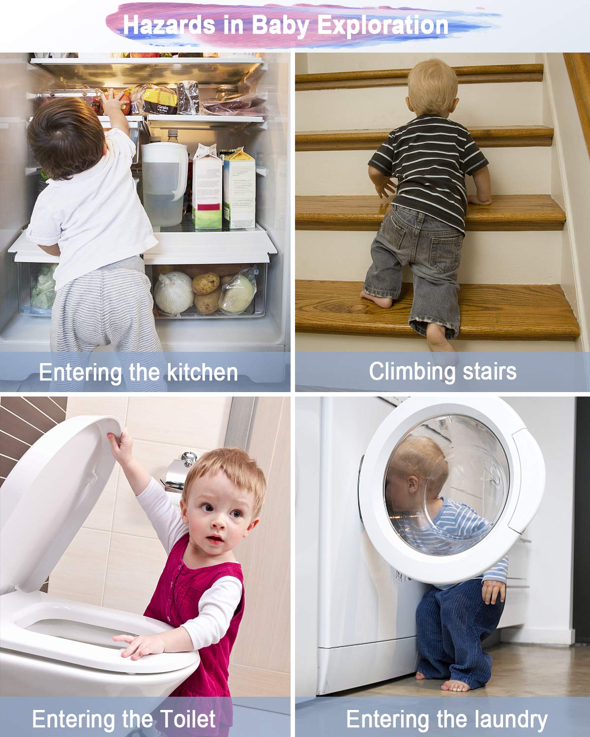 Retractable Baby Gate, McKain Safety Gate for Babies and Pets, Extra Wide Safety Pet Dog Gate 33" Tall, Extends to 59" Wide, Baby Gate for Doorways, Stairs, Hallways, Indoor/Outdoor : Baby