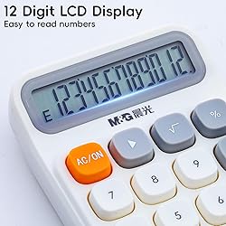 M&G Mechanical Switch Calculator, 12 Digits, Large