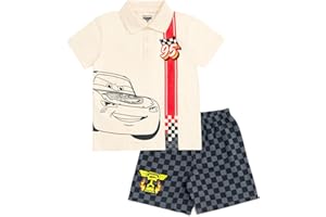 Disney Lion King Mickey Mouse Cars Polo Shirt and Shorts Outfit Set Toddler to Big Kid