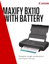 Canon MAXIFY BX110 Compact Printer Wireless USB C Battery view 2