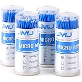 JMU 400pcs Dental Micro Applicators Brushes Regular, Disposable Microswabs | 2.5mm Disposable Micro Applicator Brushes