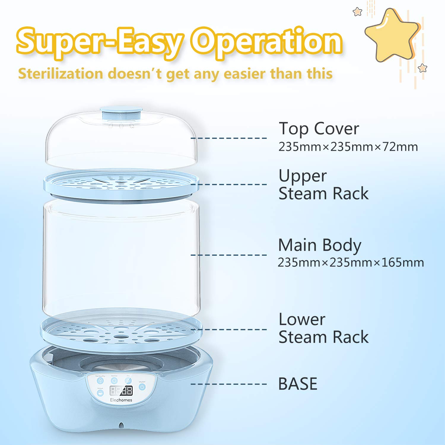 elechomes baby bottle sterilizer and dryer