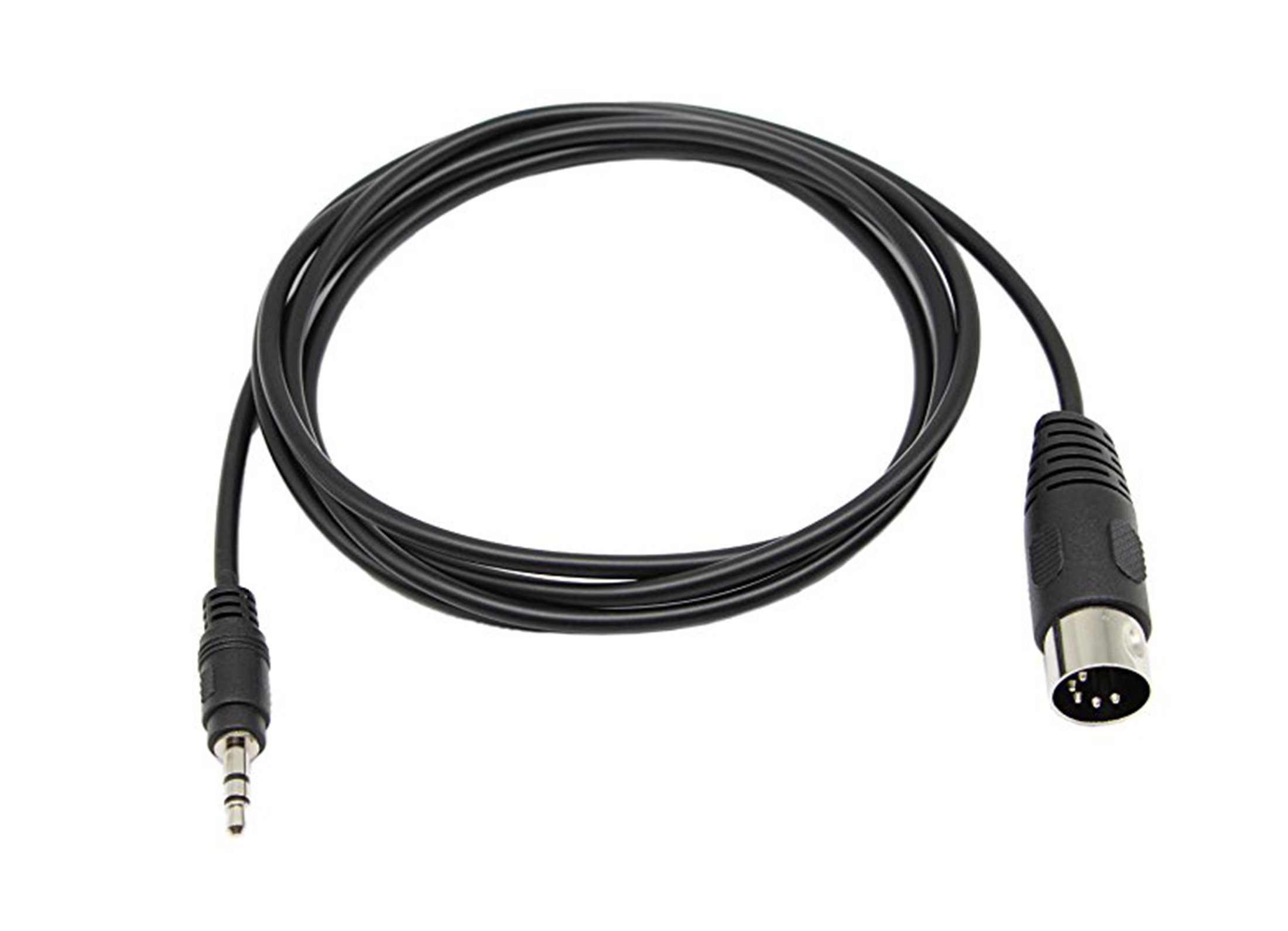 CERRXIAN 5 Pin Din MIDI Cable, 3.5mm(1/8in) TRS Stereo Male to 5-Pin Din Male Professional Premium Audio Adapter for Bang & Olufsen, Naim, Quad.Stereo Systems (1.5M, DIN MALE)