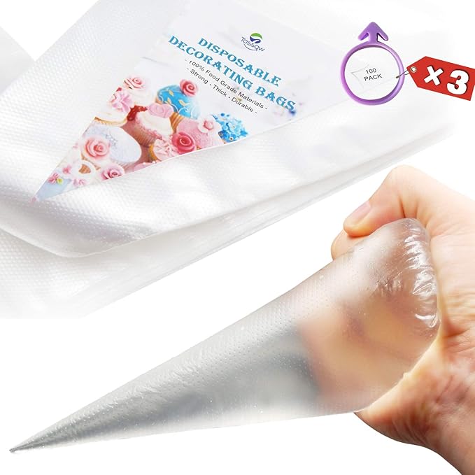 Pastry Bags 100 Pack Disposable Decorating Bags Thickened Piping with