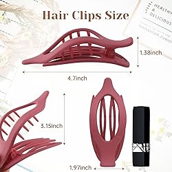 French Flat Hair Clips for Women - 6Pcs Flat Hair