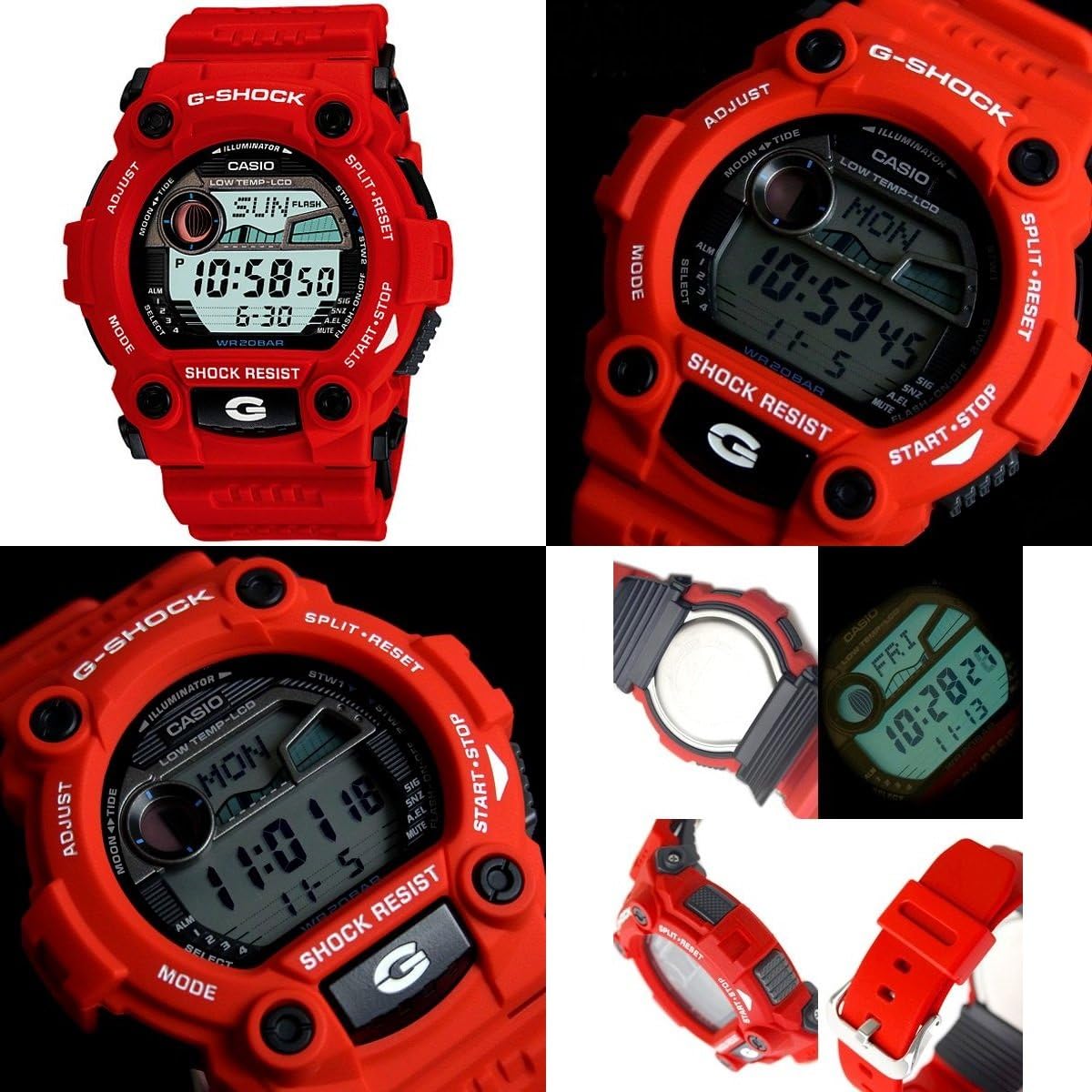 Amazon Co Jp G Shock Big Case 耐低温 0m防水 プラベルトウォッチ G7900 3 G7900a 4 G7900a 4 レッド おもちゃ