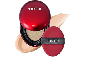 TIRTIR Mask Fit Red Cushion Foundation | Full coverage, Weightless, Skin fit, Satin Glow Finish, Korean Makeup BB Foundation, beauty, Tattoo cover up, Buildable (#23N Sand, 0.63 Fl Oz)