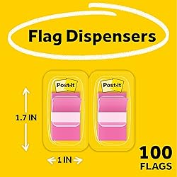 Post-it Flags, 50/Dispenser, 2 Dispensers/Pack, 1