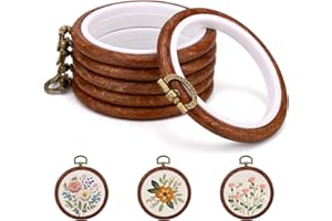 5pcs Embroidery Hoops, 8cm/3in Durable Round Rubber Cross Stitch Hoop Frames Practical Embroidery Supplies for Sewing DIY Cra