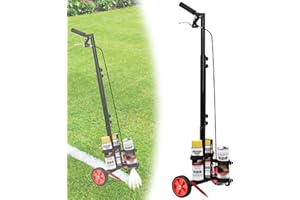 RACOC Parking Lot Striping Machine Work with Professional Inverted Striping Spray Paint (T-Tip Nozzle), Two-Wheel Marking Pai