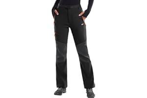 IUGA Snow Pants Womens Ski Hiking Pants Waterproof Outdoor Insulated Softshell Winter Fleece Lined Snowboard Pants 4 Pockets