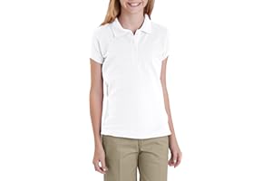 Dickies Girls' Short Sleeve Pique Polo Shirt