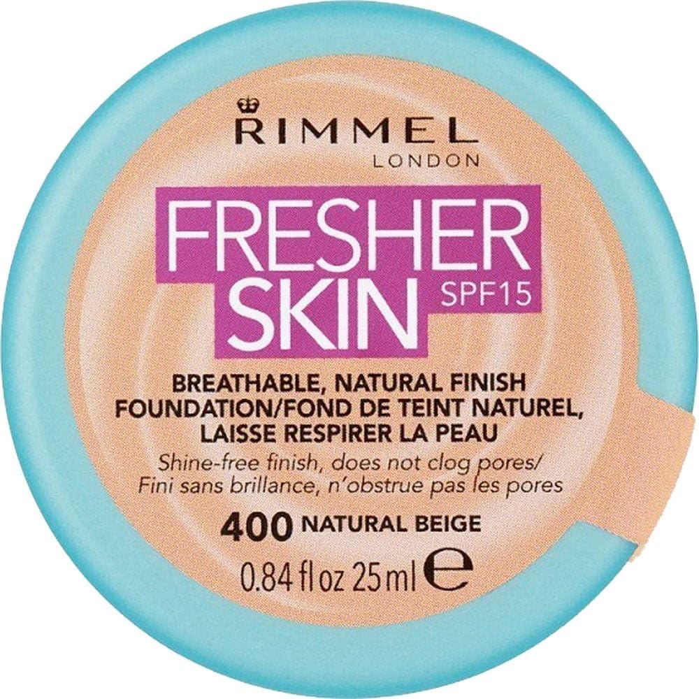 Rimmel London Fresher Skin Foundation, 400 Natural Beige, 25 ml, 25 ml (Pack of 1) - Image 4