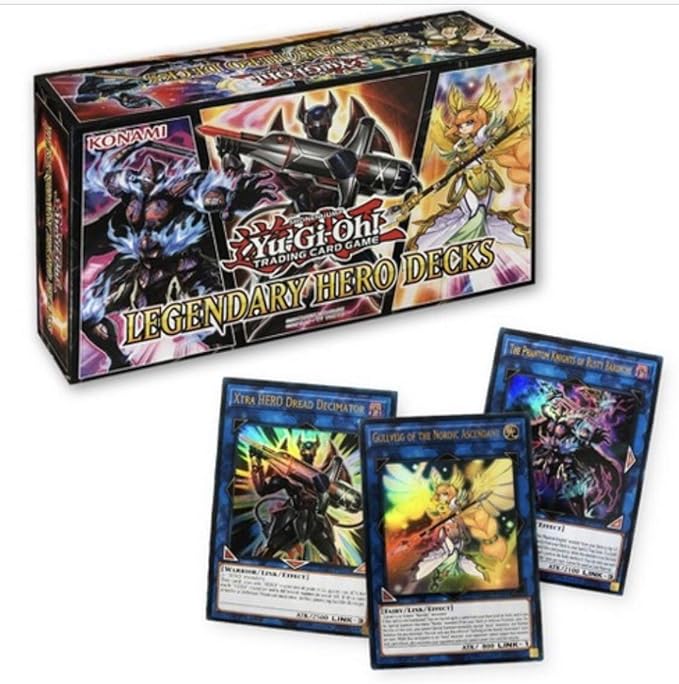 Yu Gi Oh Cards Legendary Hero Decks 5 Ultra Rare Sammelkarten 180 Kartenschutzer Amazon De Spielzeug