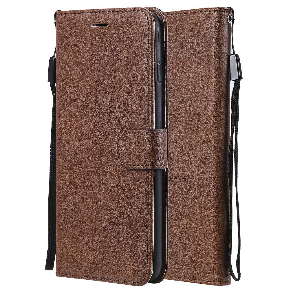Laybomo Case for Oppo A57 5G Leather Wallet Case, Oppo A57 5G Phone Case with Credit Card Slot Holder Slim Stand Magnetic Flip Cover for Oppo A57 5G, Brown