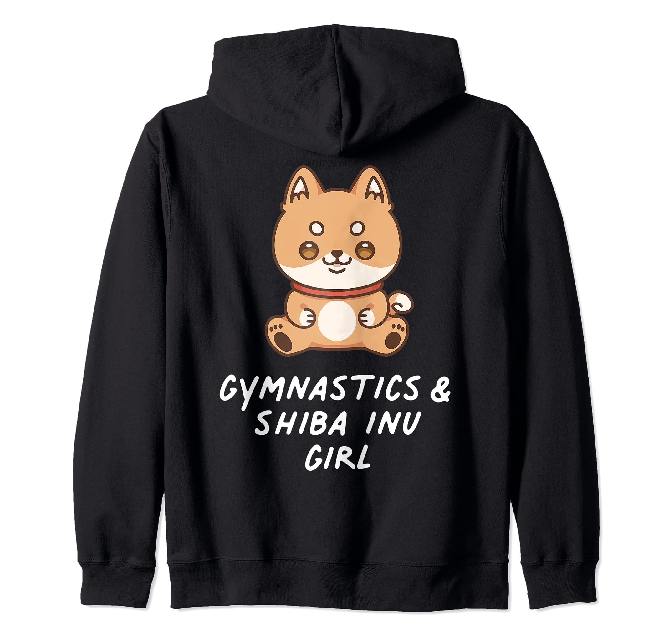 Gymnastics & Shiba Inu Girl Kawaii Sports Japanese Dog Lover Zip Hoodie