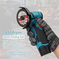 12V Cordless Angle Grinder Kit, 3" Battery Powered