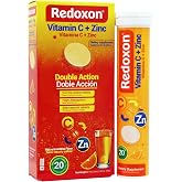 Redoxon Vitamin C + Zinc, Effervescent Tablets of Vitamin C and Zinc, Helps Support Your Immune System, Orange Flavor, 20 Effervescent Tablets, 2.82 Oz, Box