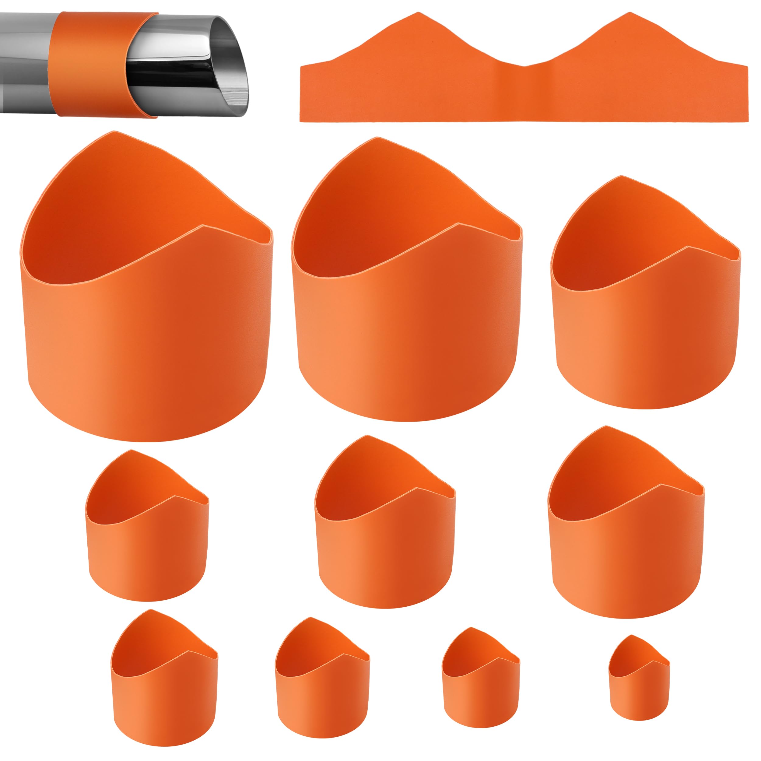 Photo 1 of 10 Pack Saddle Template, Precision Pipe Cutting Guide, Emplate Accurate Arc Edge Contour Cut Guides for DIY Users DN20mm–DN200mm Set Wrap Around Notcher Insulation Tube Cutter