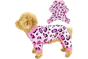 GENERIC Vet-Approved Calming Dog Onesie Pajamas for Small Medium Large Dog Clothes - Lightweight Soft Stretchy Puppy Costume - Certified Hypoallergenic Comfort Anxiety-Reducing (Pink,Small-Pet:4-7lbs)