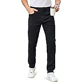Cotrasen Men's Jeans Regular Fit Stretch Denim Pants Straight Classic Casual Pants