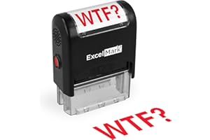 Self-Inking Novelty Message Stamp - WTF? - Red Ink