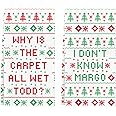 Christmas Vacation Gift, 2 Pack Funny Christmas Kitchen Towels, Griswold Family Cousin Eddie Christmas Vacation Merchandise, Holiday Bathroom Decor - Why is The Carpet All Wet? I Don't Know Margo