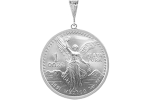 SABRINA SILVER Sterling Silver 1 Onza Plata Libertad Bezel 36 mm Coins Prong Back Square Edge Coin NOT Included