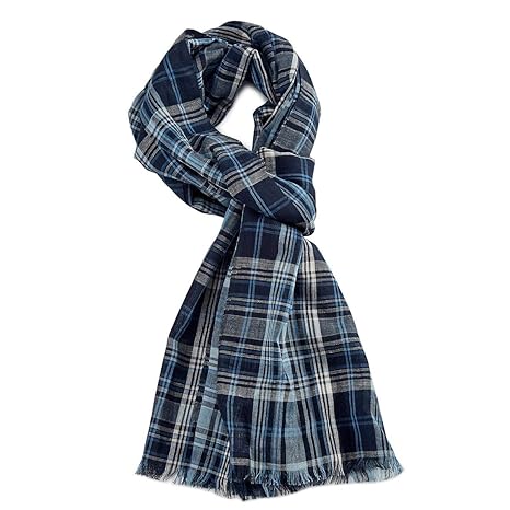 ROYALZ Schal für Herren kariert klassisch Herrenschal weich leicht dünn Karo Muster XXL Halstuch stilsicheres Accessoires meh