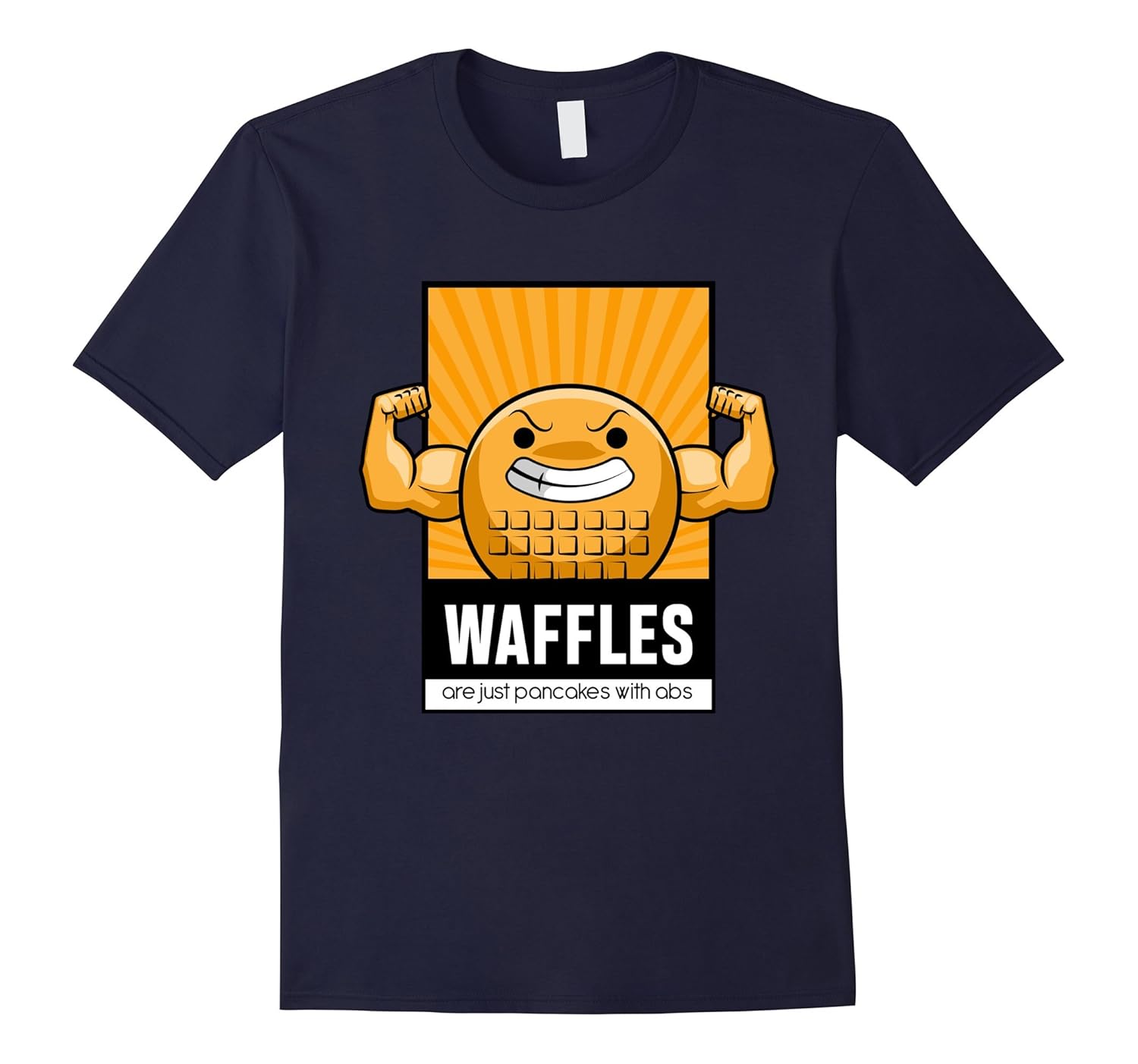 Waffles Are Just Like Pancakes With Abs Funny Food T-shirt-ANZ