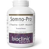 Somno Pro, Tropical Breeze 90 Chewable Tablets | Tropical Breeze Flavour, Complex of L Theanine, 5HTP &amp; Melatonin, Sleep Aid, Helps Increase Total Sleep Time