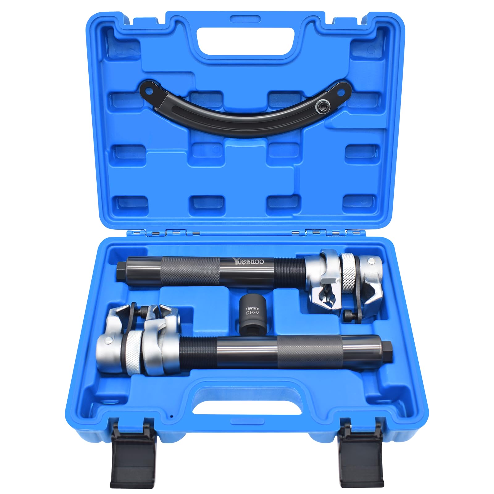 Photo 1 of Yuesstloo Coil Spring Compressor Tool Automotive Heavy Duty Macpherson Strut Spring Compression Set with Extendable Safety Bracket for Car ATVs Trucks, Max Load.2700LB