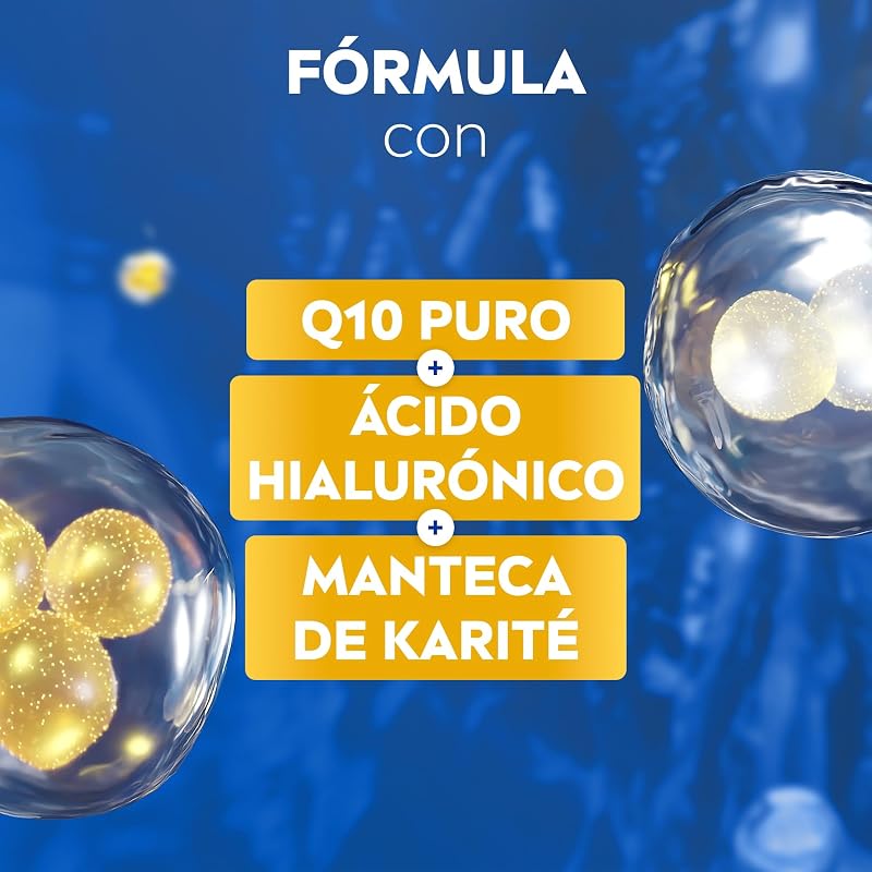 Q10 Crema Reafirmante + Rejuvenecedora para Zonas Específicas (400 ml), crema corporal con Ácido Hialurónico y Manteca de Karité, hidratante 72h para brazos, glúteos, abdomen y rodillas