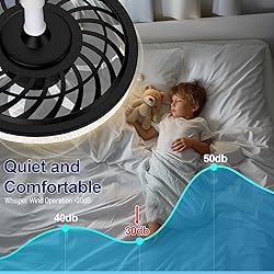 ATDOALL Ceiling Fans with Lights and Remote, 12in