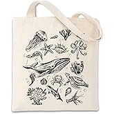 Funny Animal Tote Bag for Women, Reusable Totes Bags For Casual Vacation Shopping Work, Aesthetic Canvas Tote Bag for Women