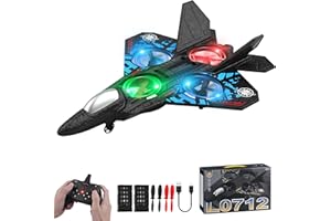 BEFFKKIP RC Plane 2.4GHz Remote Control Plane L0712 Quadcopter Hovering with Auto Hovering Fighter Aircraft RC Airplane RTF for Beginner, Kids and Adults,3D Flip Airplane Toy with Colored Lights USB Charging