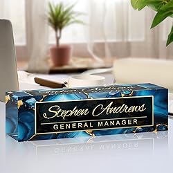 Name Plate for Desk Personalized Office Acrylic